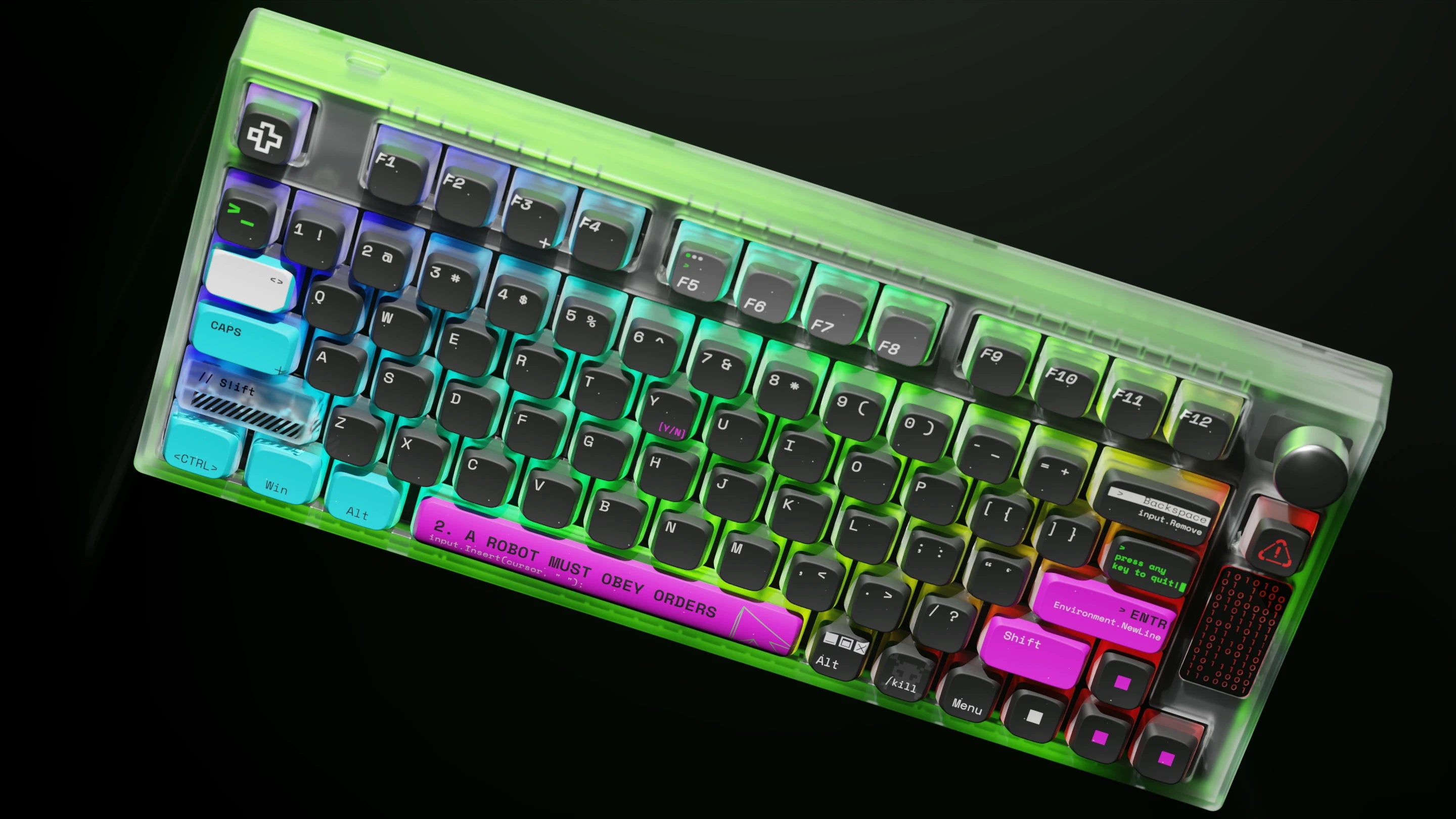 Terminal QwertyKey75 Bluetooth sans fil Hotswap RGB VIA/QMK Clavier mécanique de jeu monté sur joint