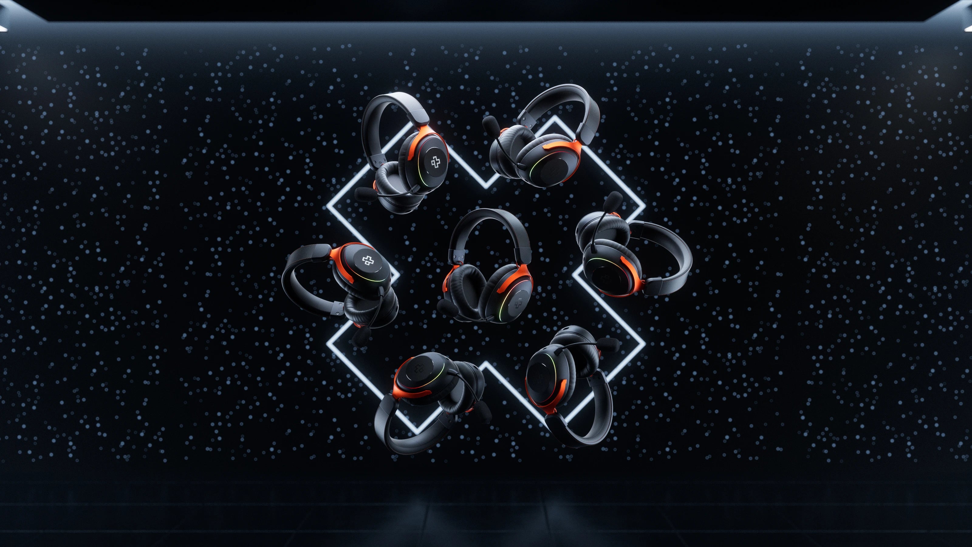 QwertyKey Pulse Wireless Gaming Headset, Trio Mode, RGB, Software, AI Noise Canceling Microphone