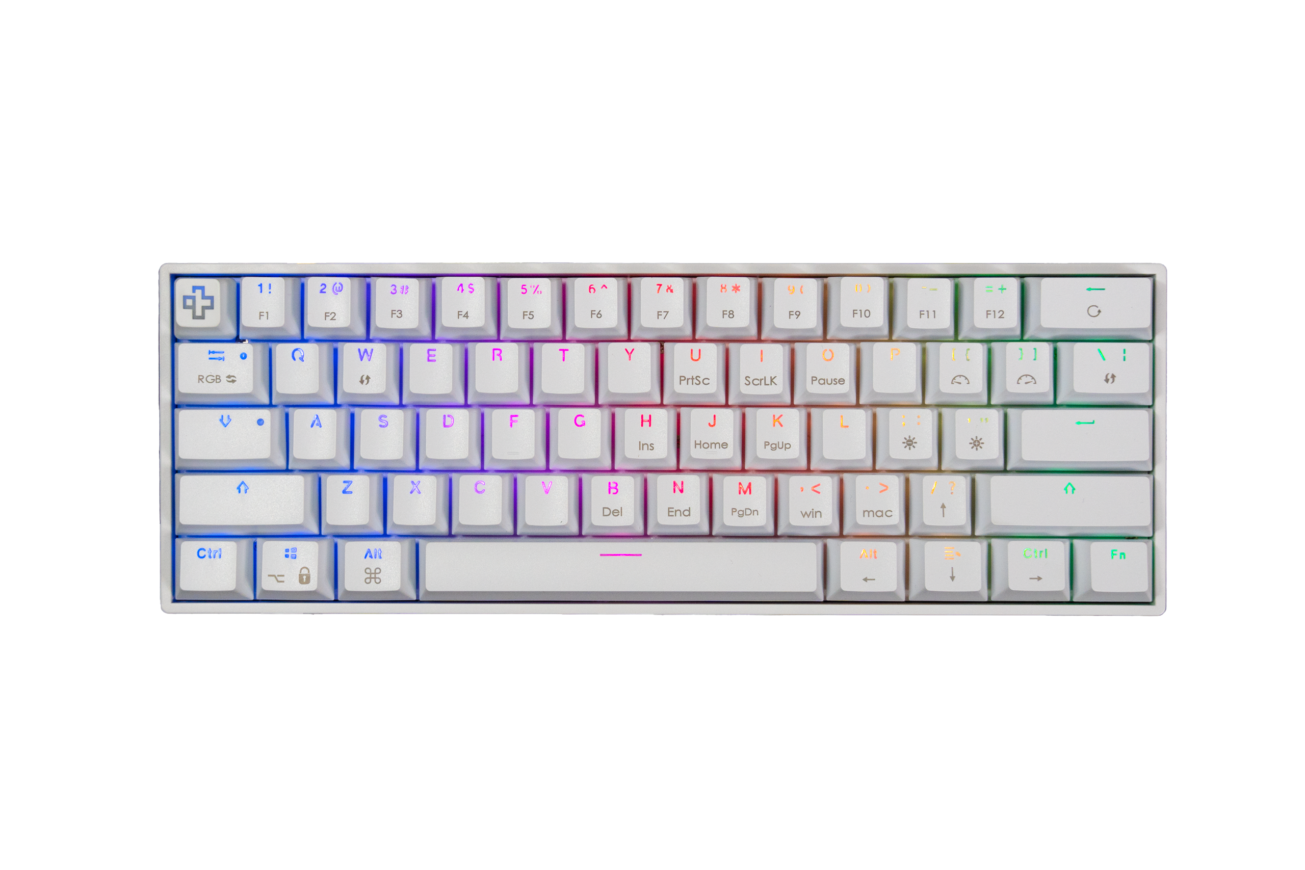 Clavier mécanique de jeu QwertyKey Split Alba Hotswap RGB