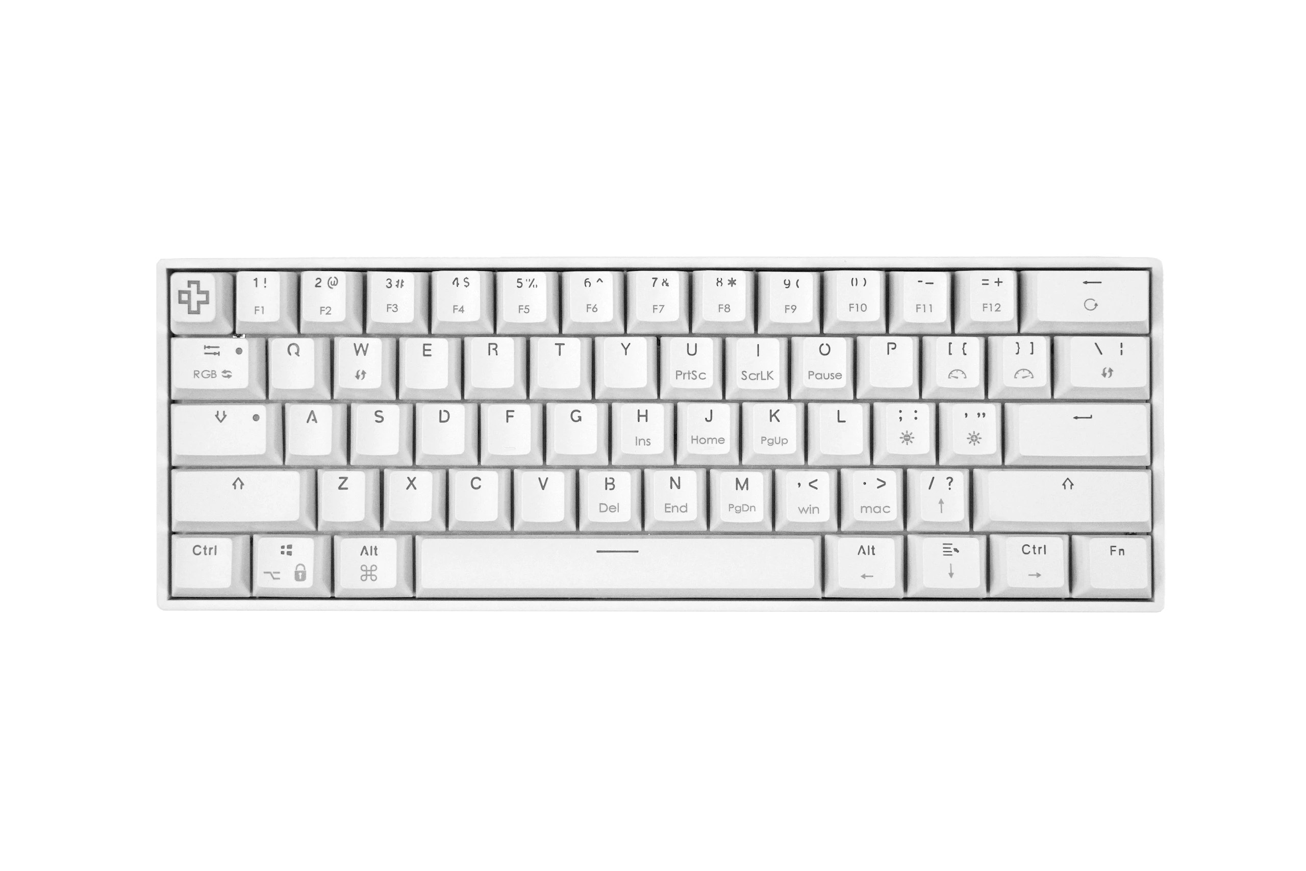 QwertyKey H61 Split Alba Hotswap RGB Tastatura Mecánica Gaming