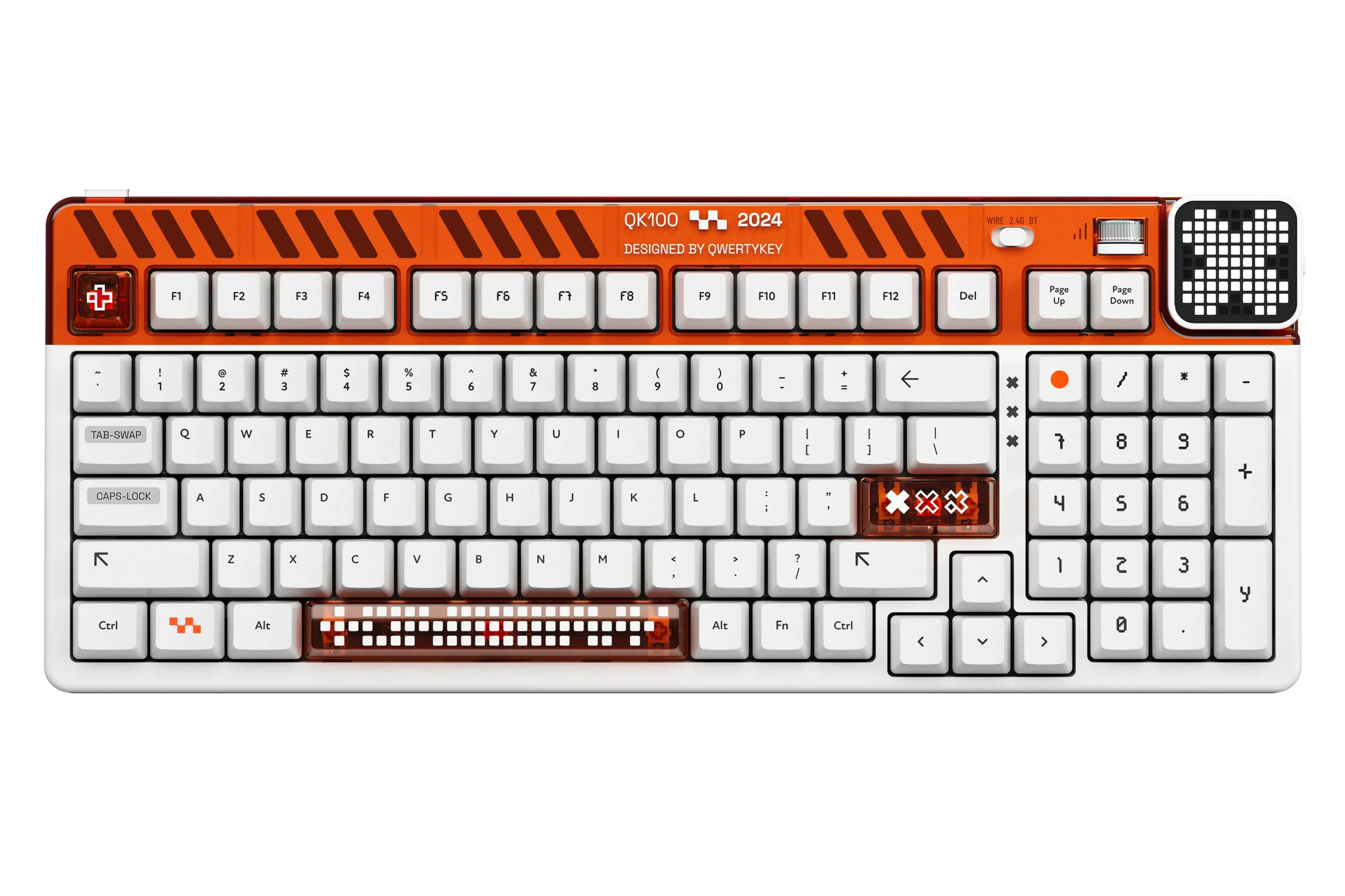 QwertyKey100 Apex Hotswap RGB Ecran Pixel Bluetooth Dichtungsmontage Tastatura Mecanica Gaming