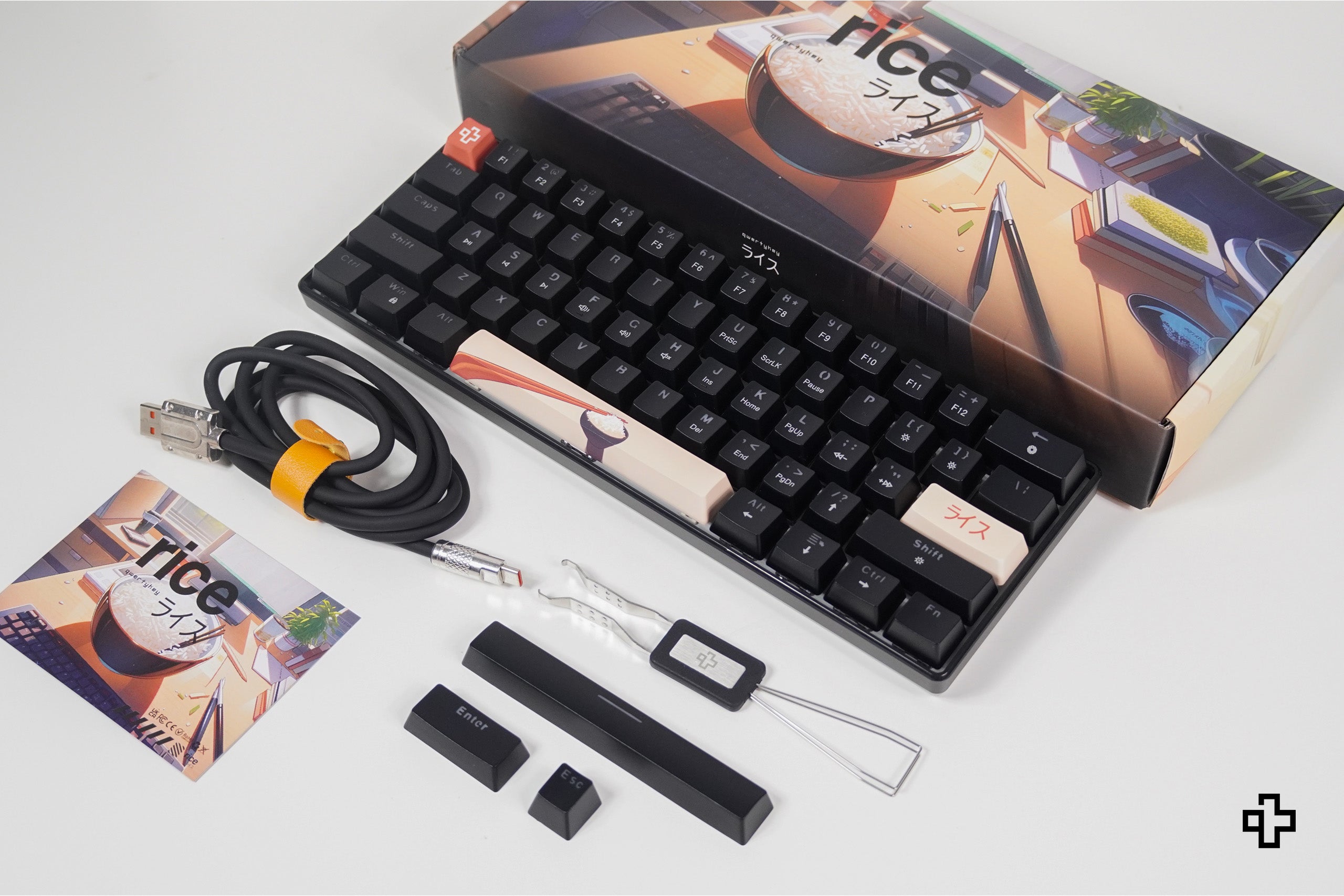 QwertyKey Rice V3 Neagra Hotswap RGB Software Tastatur Mecanica Gaming