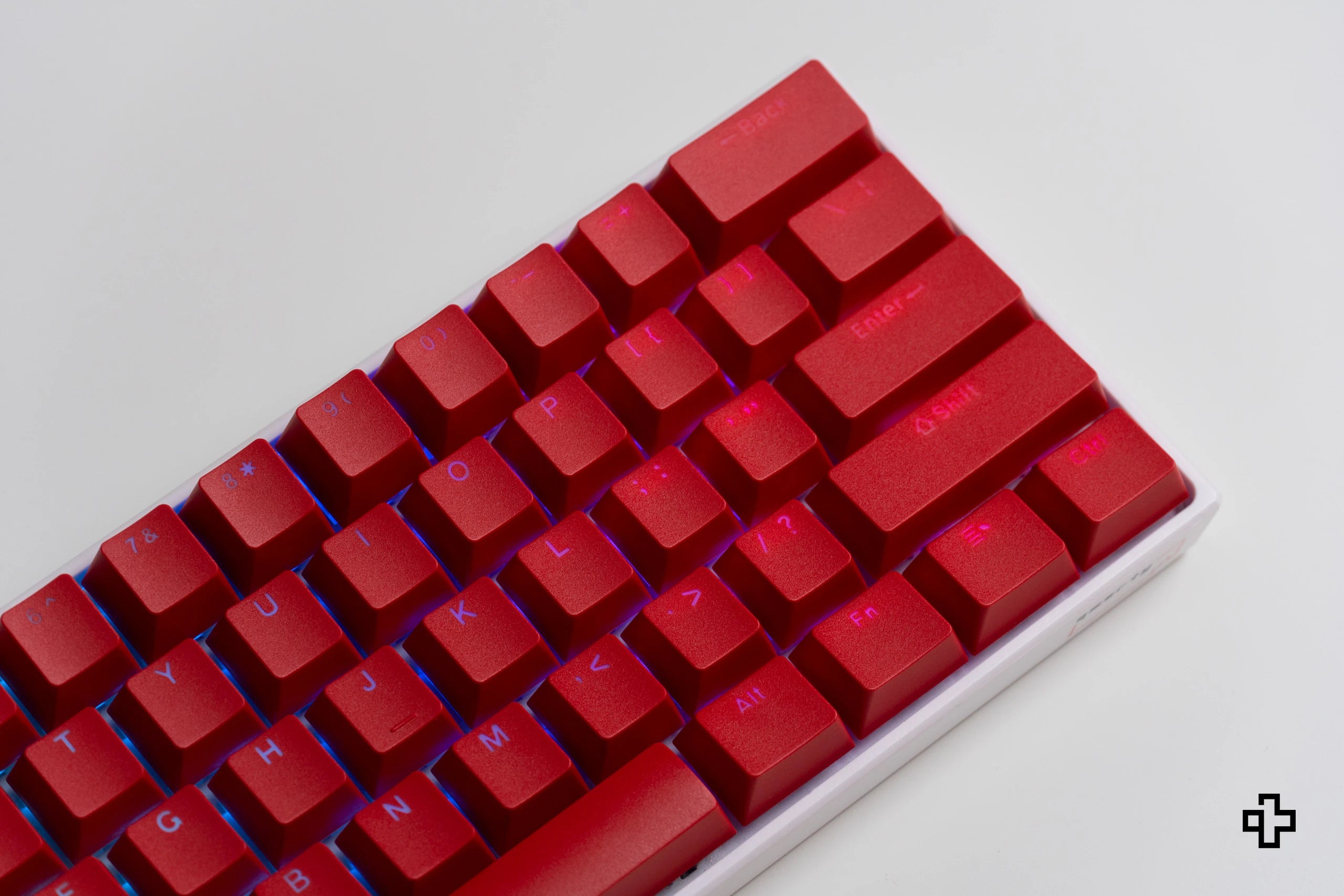 Set Taste QWERTY Red Devil Translucide Profil Materiale OEM ABS - doppio scatto