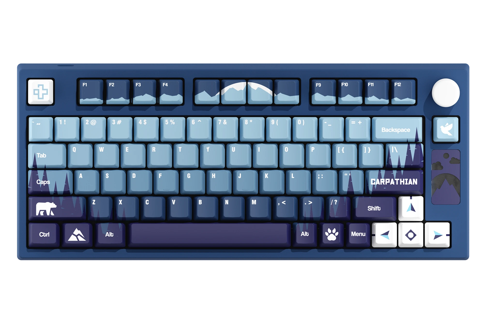 QwertyKey75 Carpathian Bluetooth sans fil Hotswap RGB QMK/VIA clavier de jeu mécanique monté sur joint