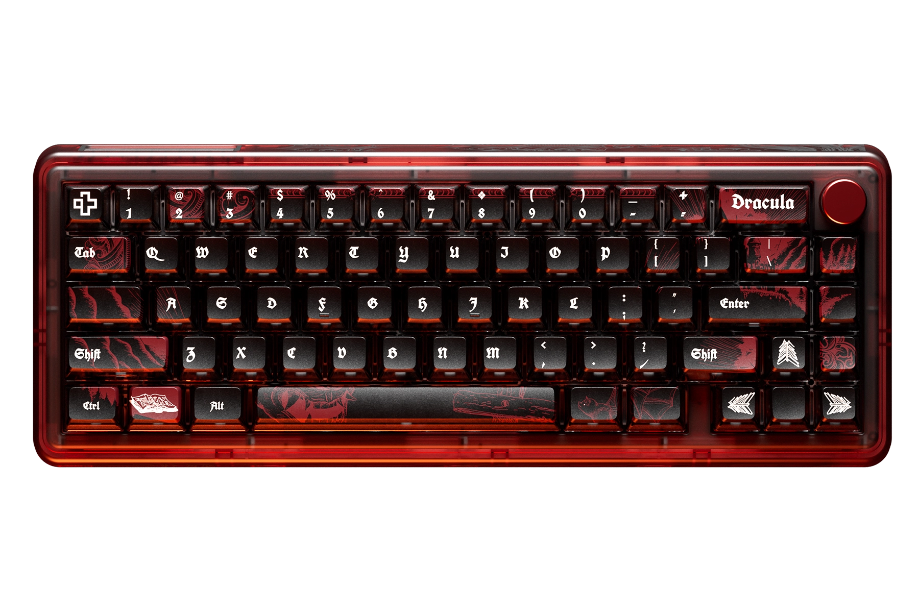 QwertyKey65 Pro Dracula Bluetooth Trådlös VIA Hotswap RGB Mekanisk Gamingtangentbord