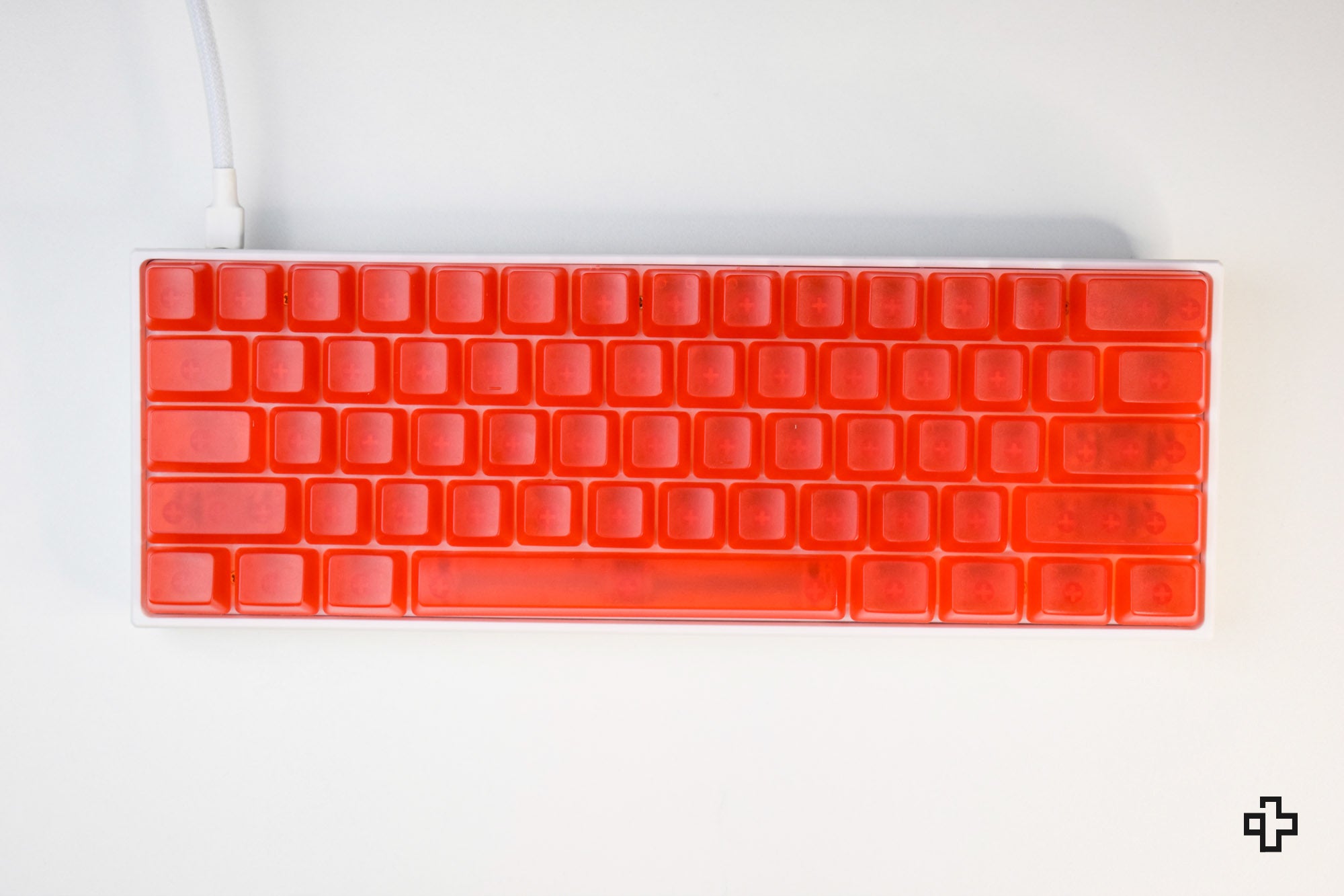Set Taste QwertyKey Red Transparent Blank Profil OEM Material ABS - QwertyKey