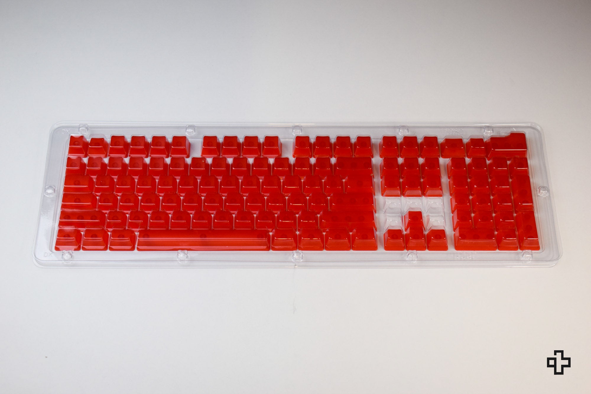 Set Taste QwertyKey Red Transparent Blank Profil OEM Material ABS - QwertyKey