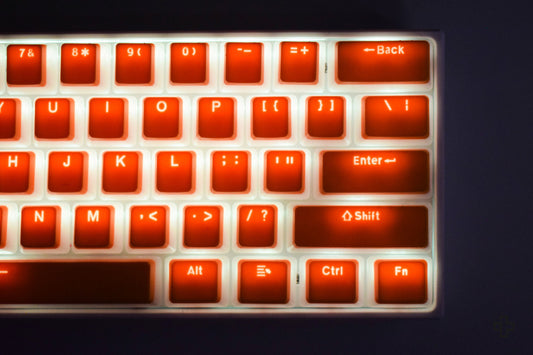 Set Taste Yellow Pudding Profil OEM Material PBT Double Shot - QwertyKey