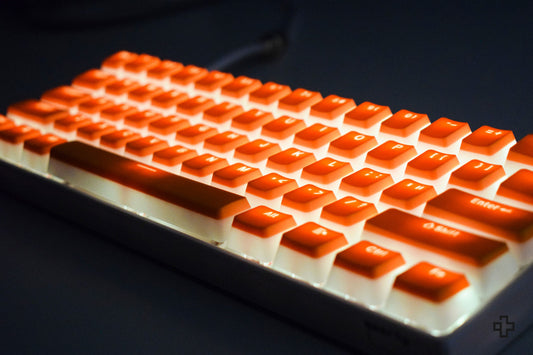 Set Taste Yellow Pudding Profil OEM Material PBT Double Shot - QwertyKey