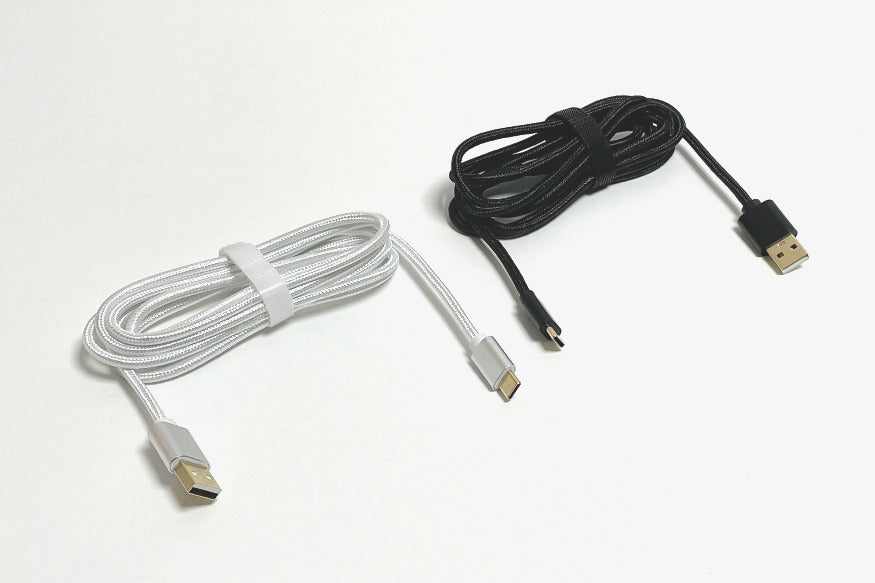 Cablu USB-C Alb/Negru - QwertyKey
