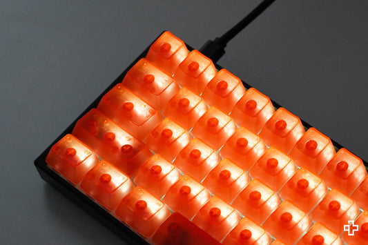 Set Taste QwertyKey Orange Transparent Blank Profil OEM Material ABS - QwertyKey