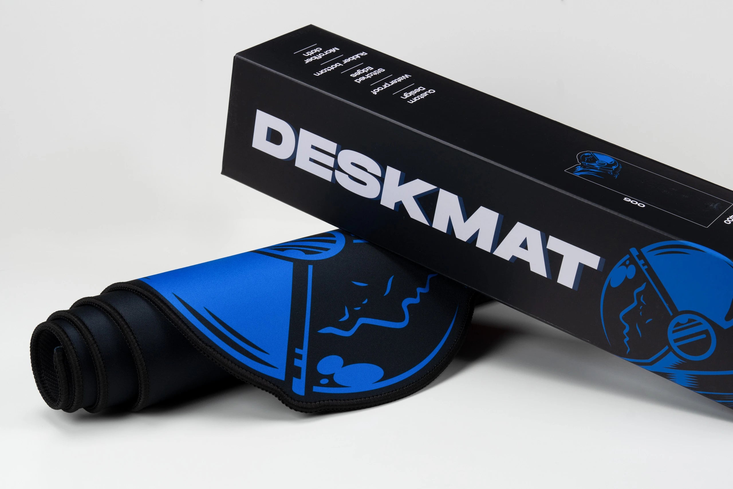 Deskmat Mousepad QwertyKey Spaceman Irregular 4mm stitched edges 