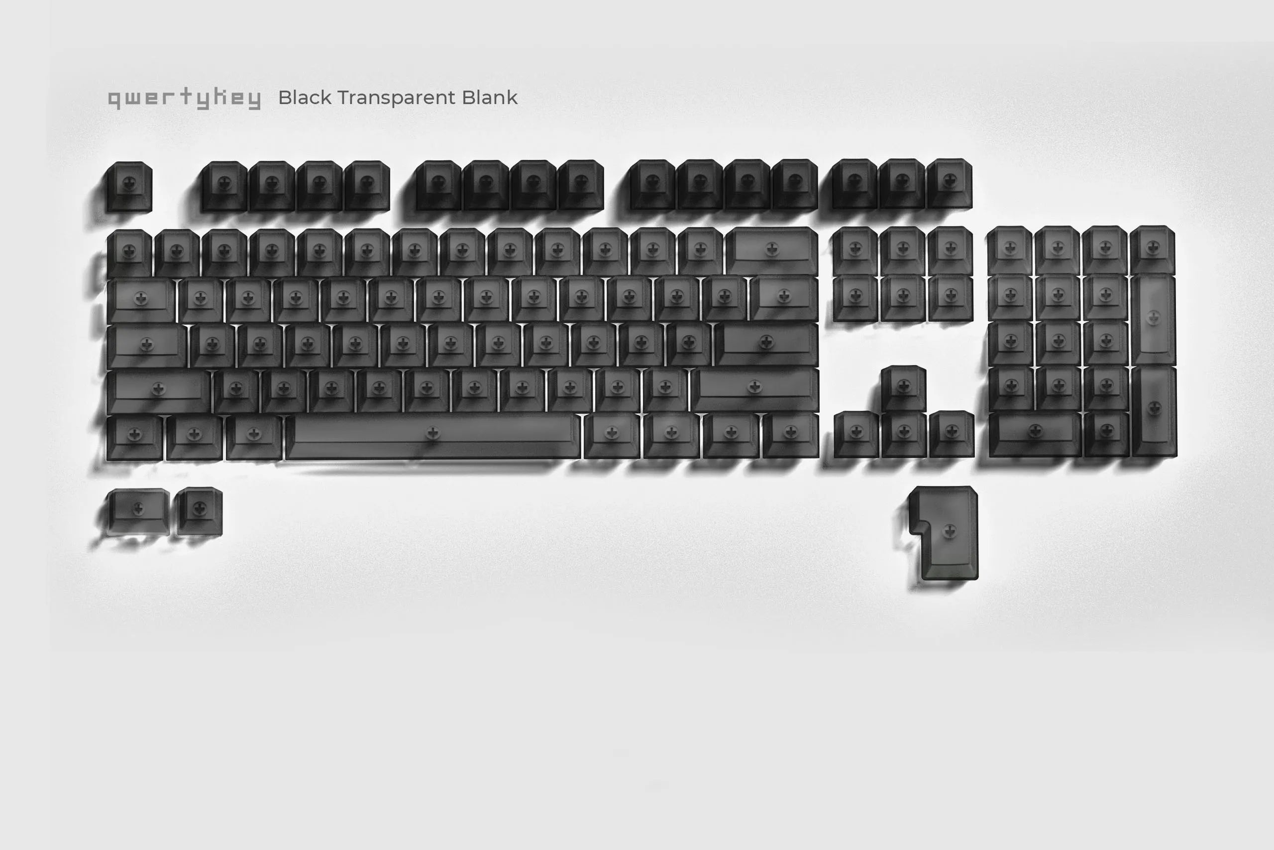 Key Set QwertyKey Black Transparent Blank OEM Profile Material ABS