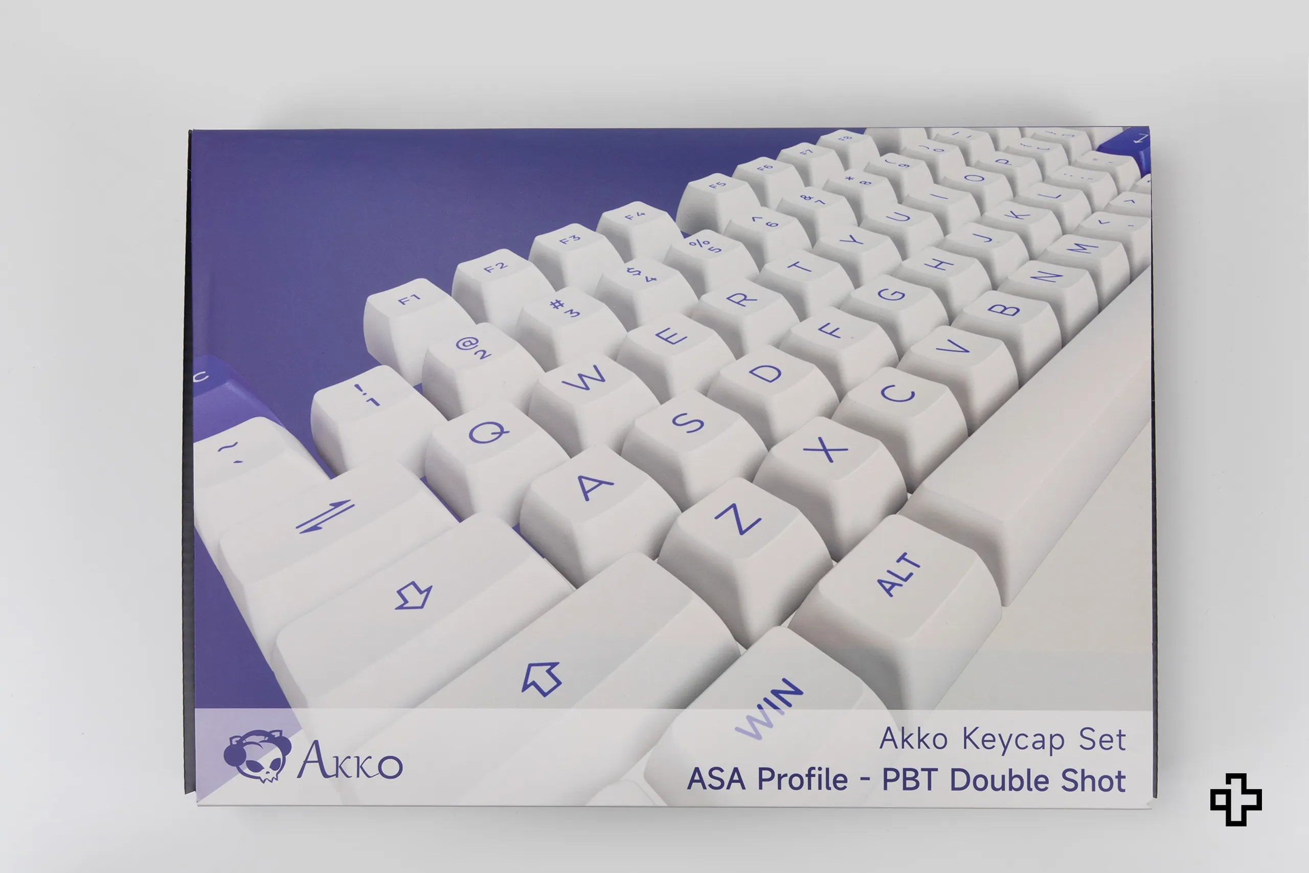 Key Set Blue On White Akko PBT Double Shot Profile ASA