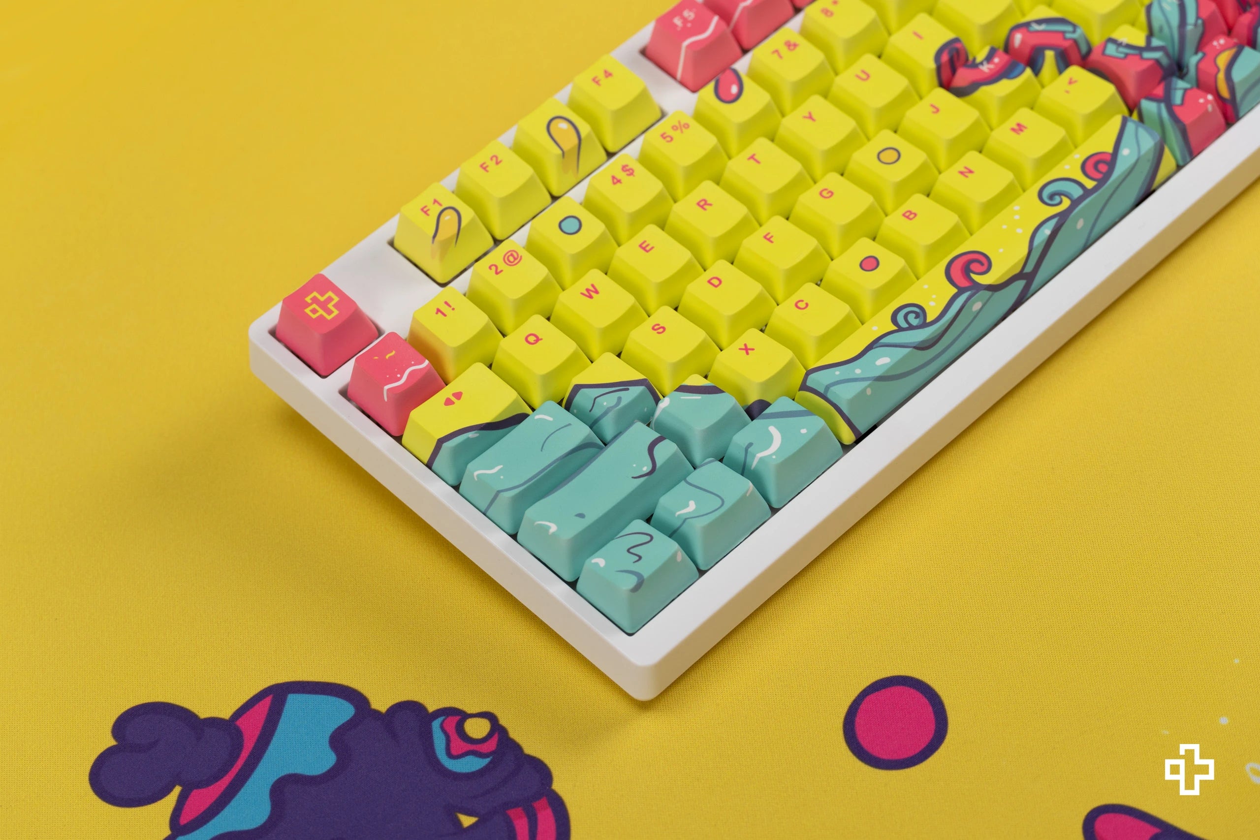 Keyset QwertyKey Octopus Yellow OEM Profile Material PBT