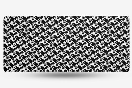 Deskmat Mousepad QwertyKey Graveyard 4mm stitched edges