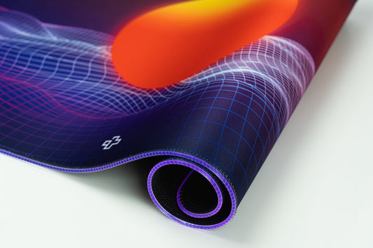 Deskmat Mousepad QwertyKey RGB CyberWave 4mm margini cusute - QwertyKey