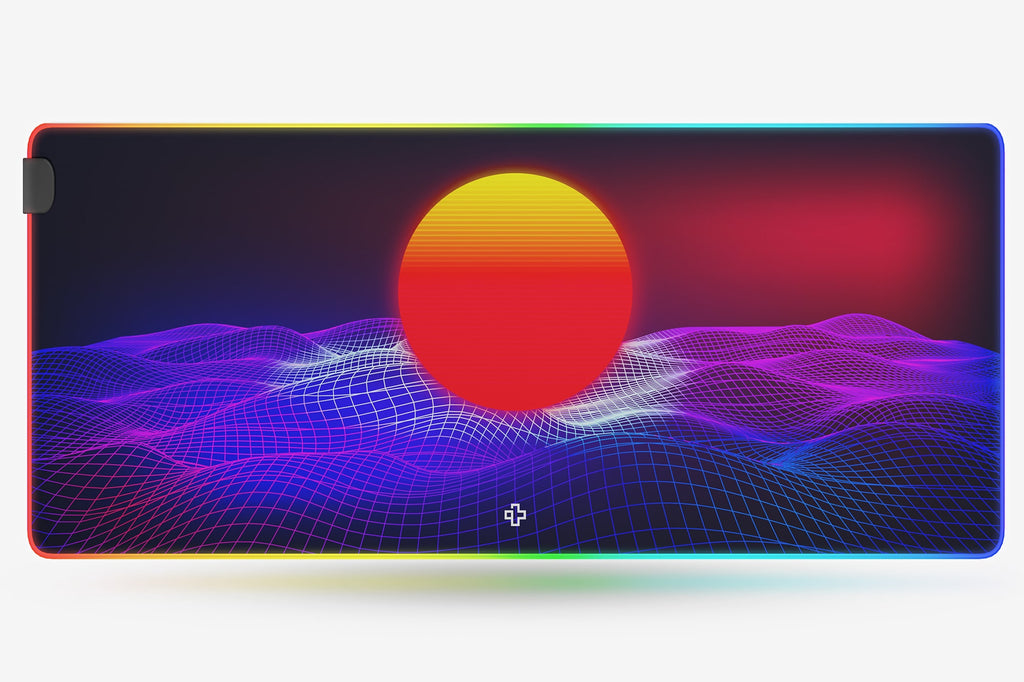 Deskmat Mousepad QwertyKey RGB CyberWave 4mm margini cusute - QwertyKey