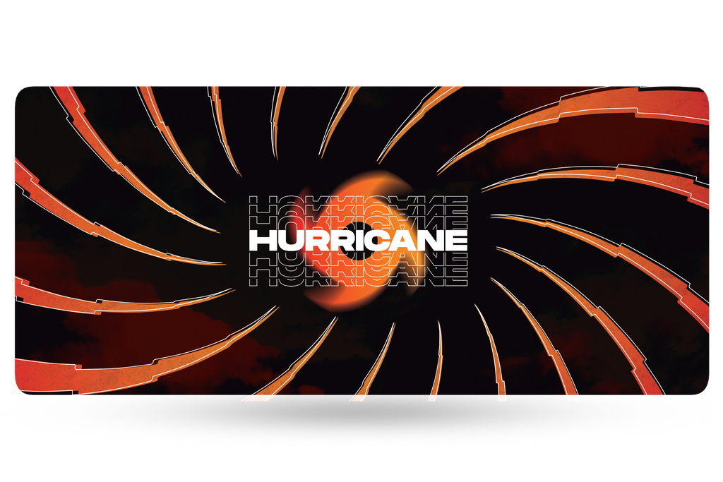 Deskmat Mousepad QwertyKey Hurricane 4mm stitched edges 