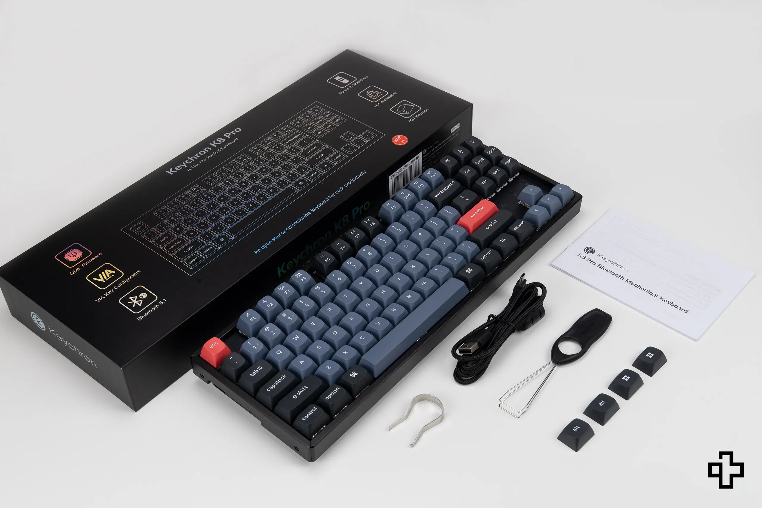 Keychron K8 Pro Hotswap RGB Tastatura Mecanica vezeték nélküli alumínium keret