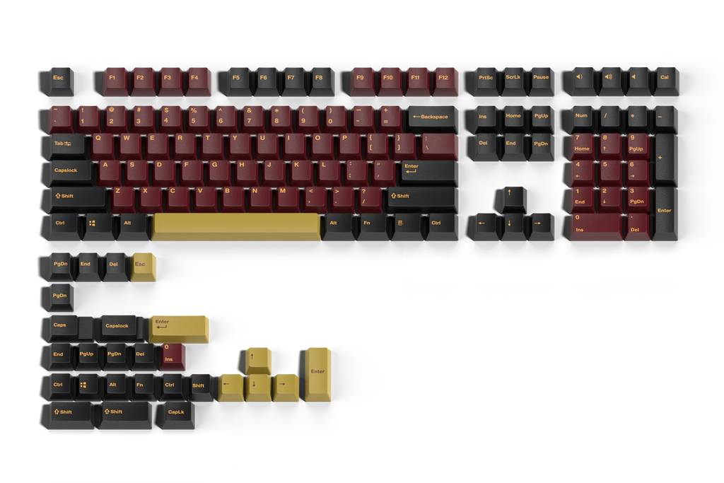 Keyset QwertyKey Sangria PBT Double Shot OEM Profile