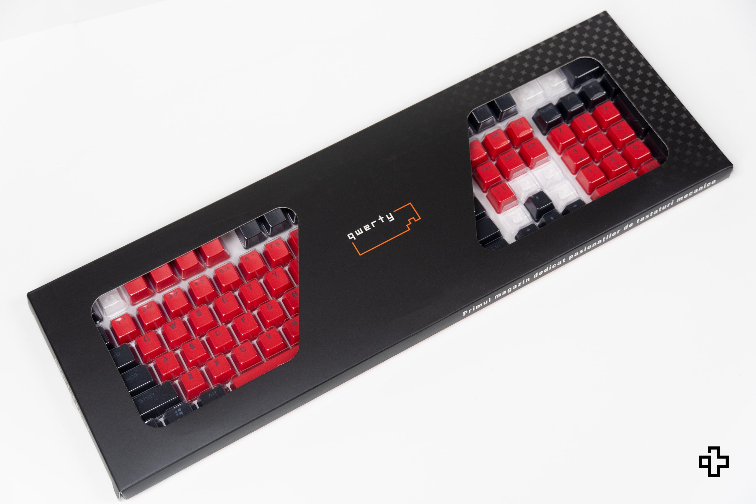 Set Taste QWERTY Negro-Rojo Devil Translucide Profil OEM Material PBT – doble disparo