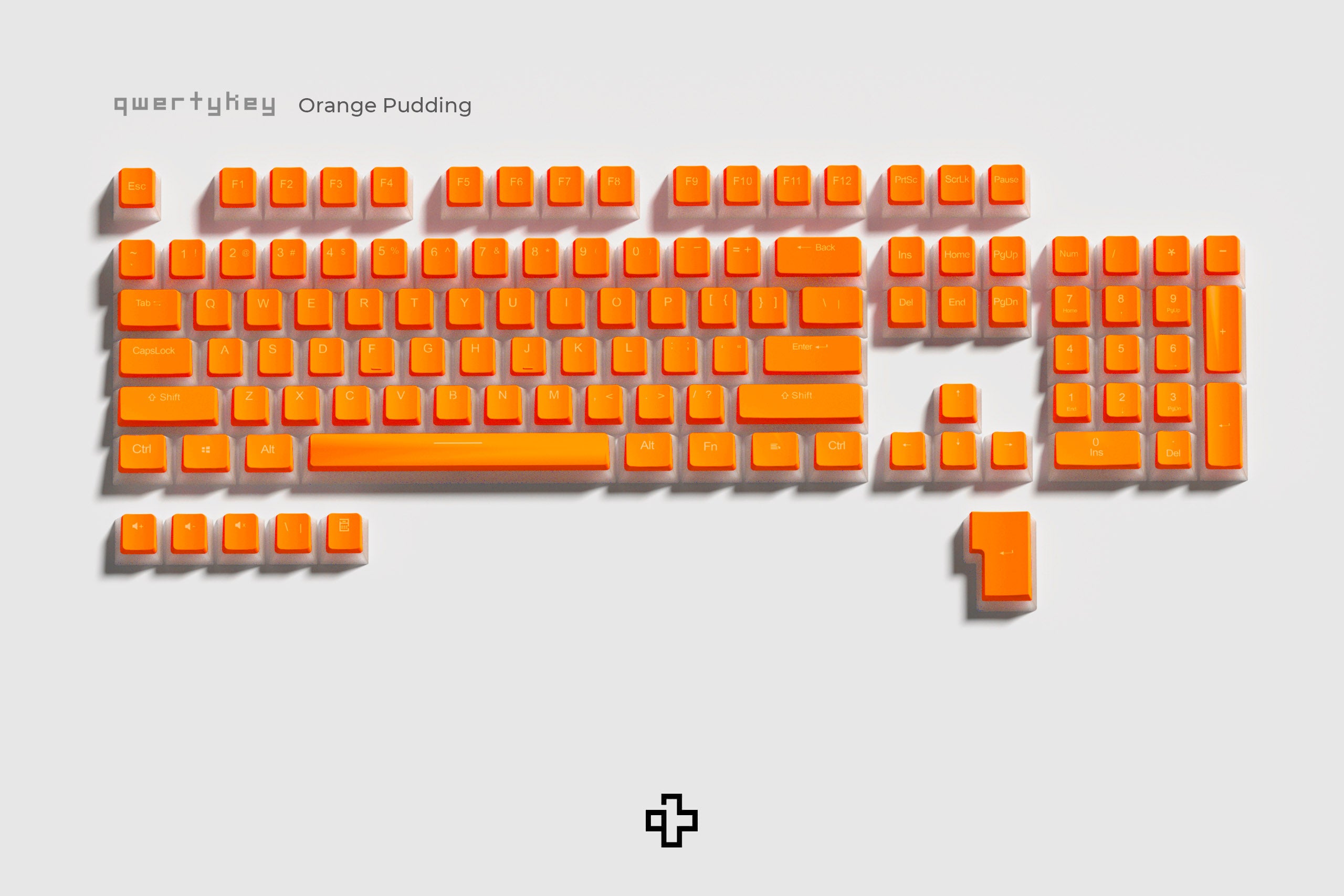 Set Taste Orange Pudding Profil OEM Material PBT Double Shot - QwertyKey