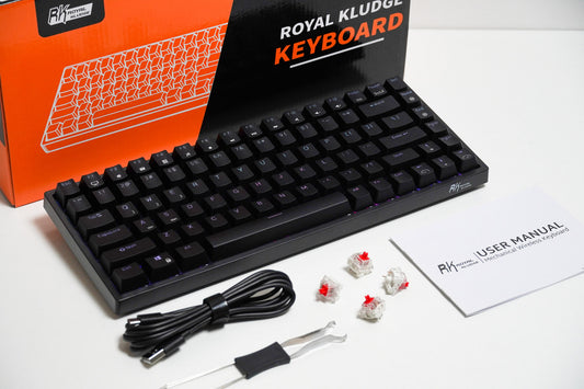 Royal Kludge RK84 Hotswap Neagra Tastatura Mecanica Gaming - QwertyKey